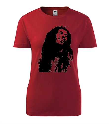 Červené dámské tričko Bob Marley
